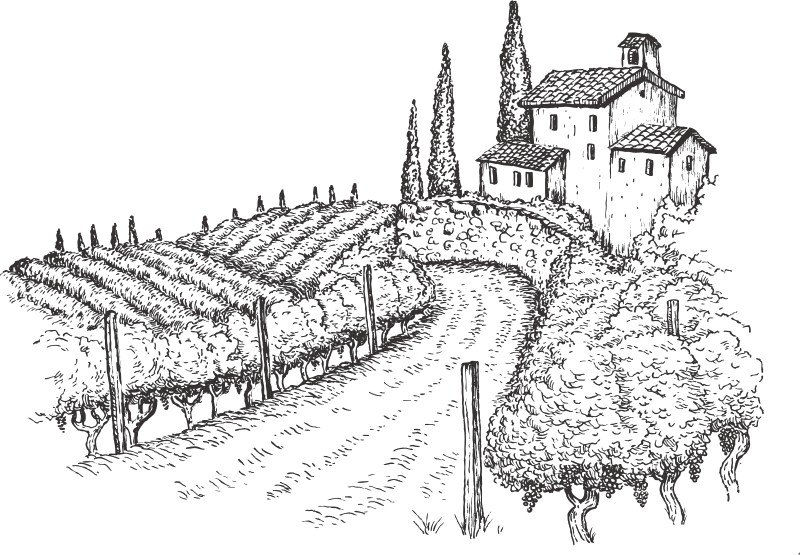 Tuscan Villa Illustration